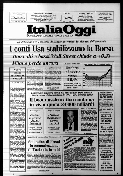 Italia oggi : quotidiano di economia finanza e politica